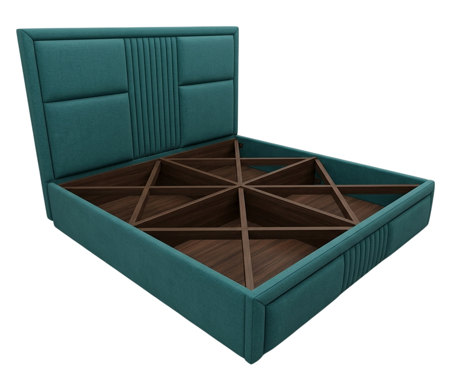 Solid wood storage cot made to order at Erum Furniture, Nagavara