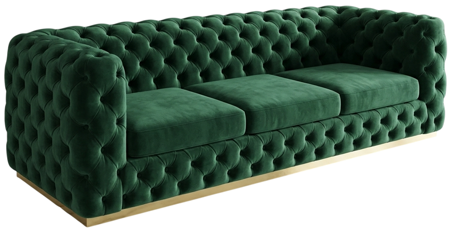 Teak sofa set with deep buttoned back made to order at Erum Furniture, Nagavara